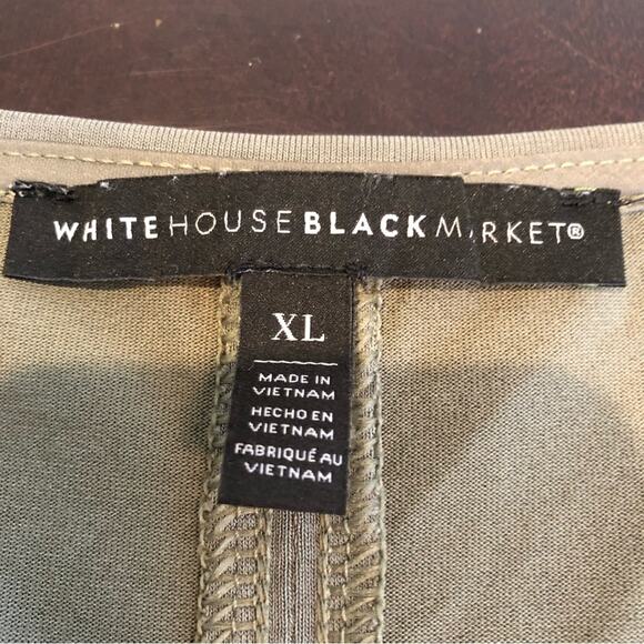 WHBM army olive green v neck top size Extra Large XL - Picture 10 of 11